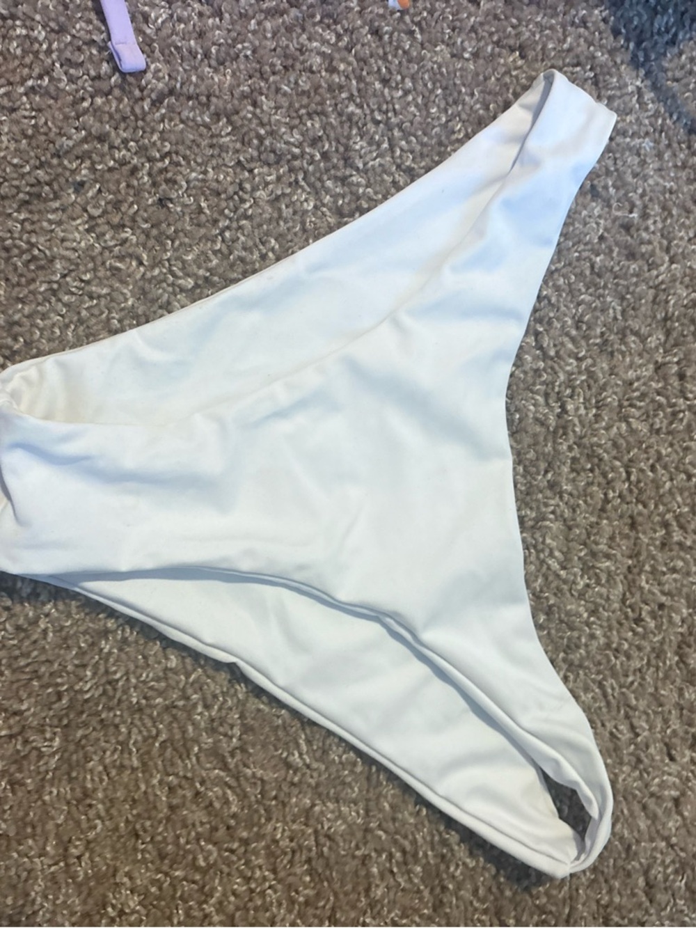 White Bikini Bottom - Classic High Cut